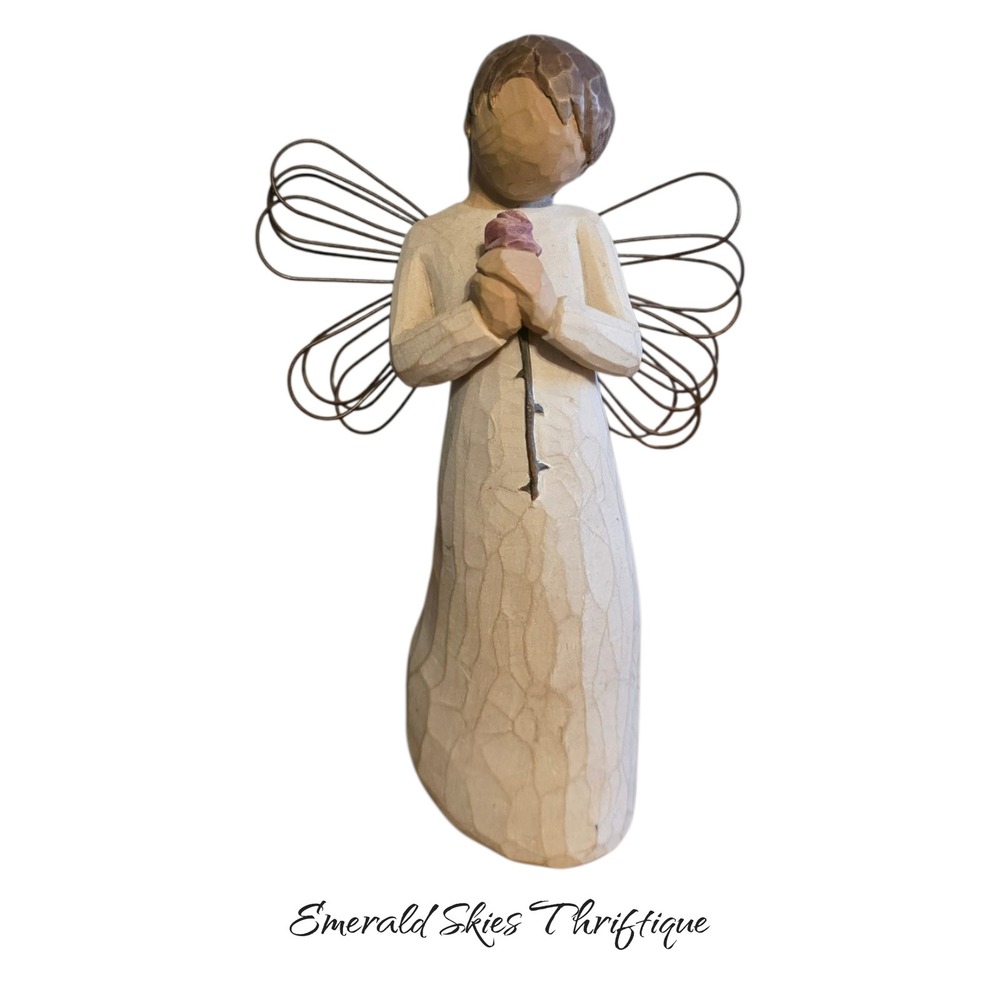 Demdaco Willow Tree Loving Angel Figurine Angel Rose 5" Tall free ship